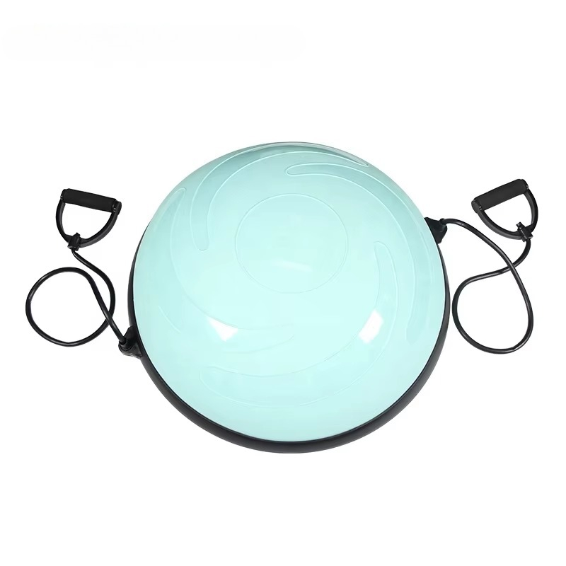 Pilates Yoga Logo - โลโก้ PVC Balance Ball พร้อมแถบต้านทานและปั๊ม Balance