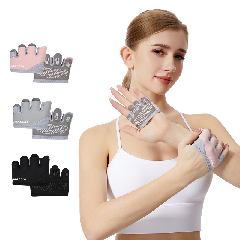 Pilates Yoga Origin - ถุงมือฟิตเนสแบบไร้นิ้วคู่หนึ่ง: ถุงมือกีฬาป้องกันการเกิดแผลพุพองสำหรับพิลาทิสและโยคะแบบอากาศ—กันลื่นและระบายอากาศได้ดี