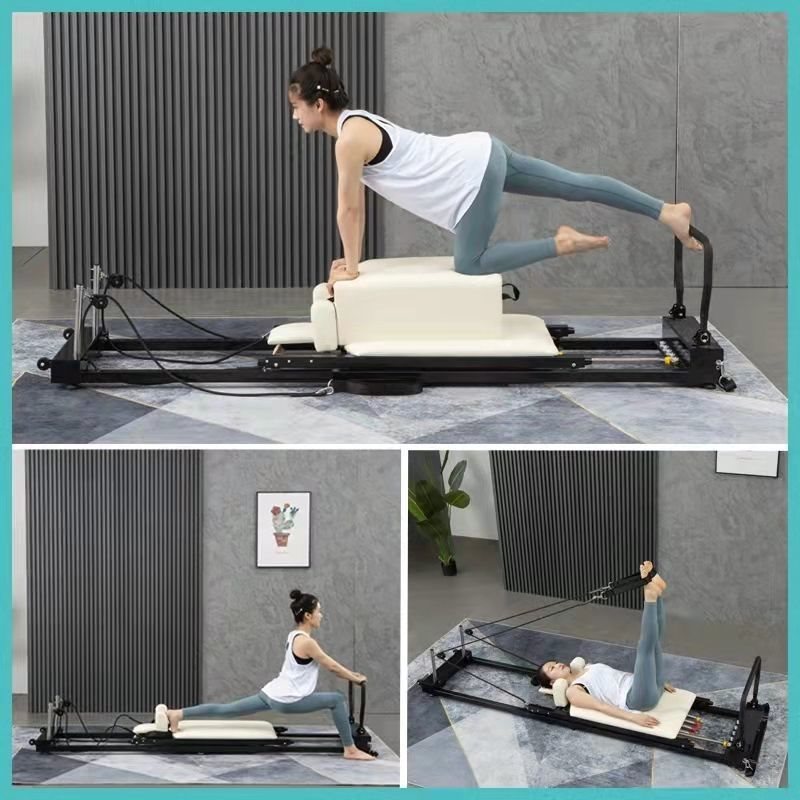 Pilates Yoga Equipment - อุปกรณ์พิลาทิส เตียงพิลาทิสแบบพับได้ เตียงพิลาทิสสำหรับใช้ในบ้าน เตียงฝึกซ้อมหลังคลอดแบบเลื่อนได้ เตียงโยคะสำหรับสอนส่วนตัว เตียงพิลาทิสสำหรับฝึกกล้ามเนื้อแกนกลาง