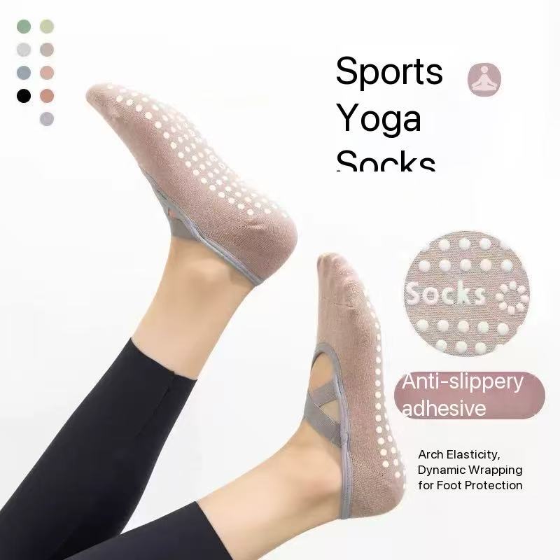 Pilates Yoga Sport - 1/ 3คู่ ถุงเท้าโยคะสำหรับผู้หญิงแบบมืออาชีพ ซิลิโคนกันลื่น ถุงเท้าบัลเลต์พิลาทิสสำหรับผู้หญิง แบบเปิดหลัง