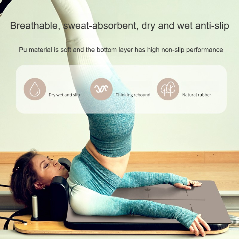 เสื่อปิลาทิสแบบกันลื่น เสื่อโย - Pilates Yoga Logo บทวิจารณ์และราคา