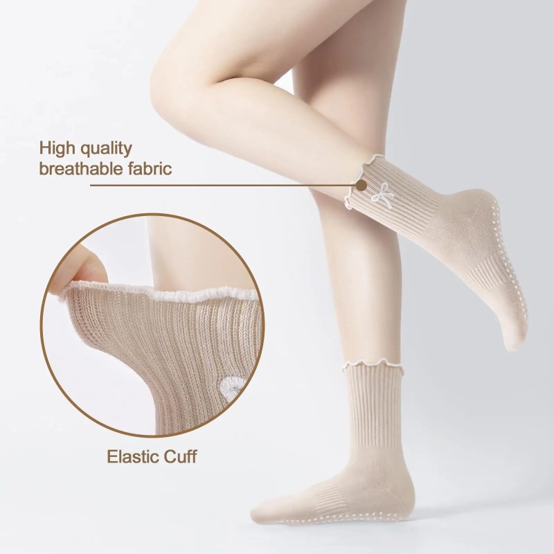 ถุงเท้าโยคะมืออาชีพ สายรัดผ้าฝ - Pilates Yoga Origin บทวิจารณ์และราคา