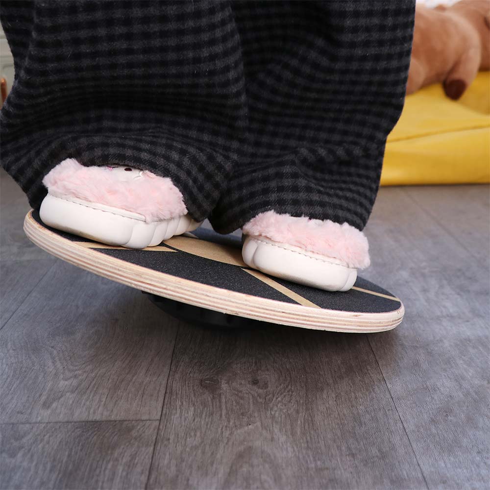 แผ่นฝึกสมดุลทรงกลมทำจากไม้ ป้อ - Balance Board Wobble บทวิจารณ์และราคา