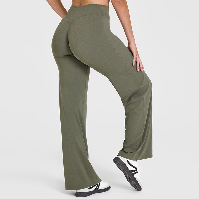กางเกงกีฬาขายาวทรงตรง ผ้าเนื้อ - Pilates Yoga Sport บทวิจารณ์และราคา