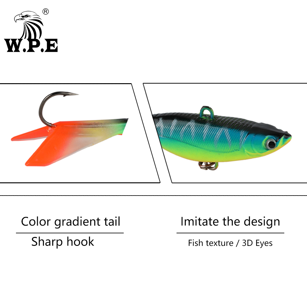 W.P.E น้ำแข็งตกปลาล่อ1Pcs 60Mm - Balance Board Wobble บทวิจารณ์และราคา
