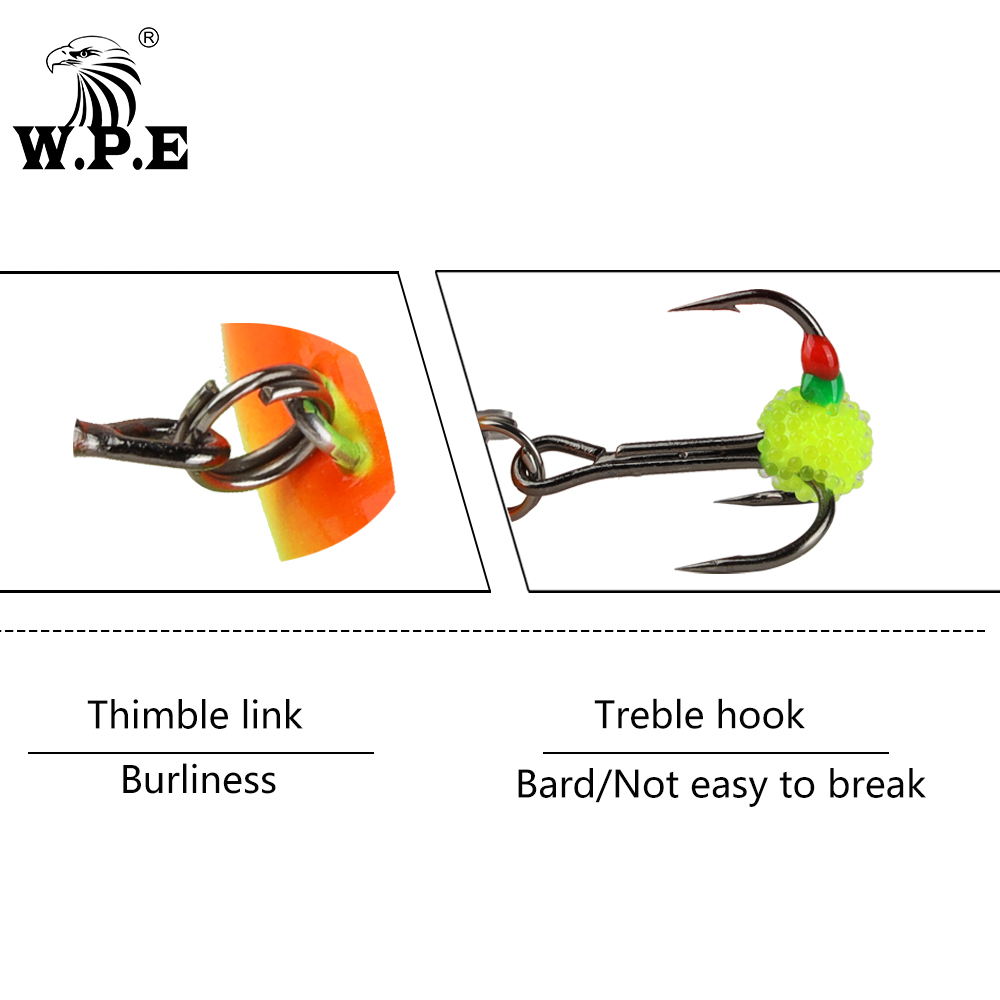 W.P.E น้ำแข็งตกปลาล่อ1Pcs 60Mm - Balance Board Wobble บทวิจารณ์และราคา