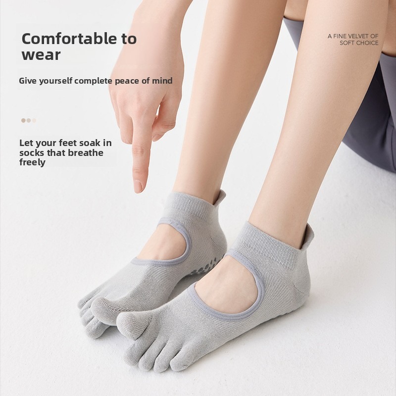 ถุงเท้าโยคะสำหรับผู้หญิงแบบมือ - Pilates Yoga Sport บทวิจารณ์และราคา
