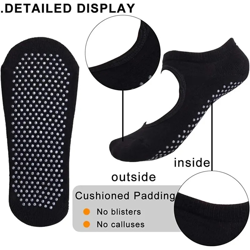 ถุงเท้าโยคะแบบไม่มีส้นกันลื่น  - Pilates Yoga Sport บทวิจารณ์และราคา